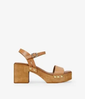 Sandalias marrones en piel 