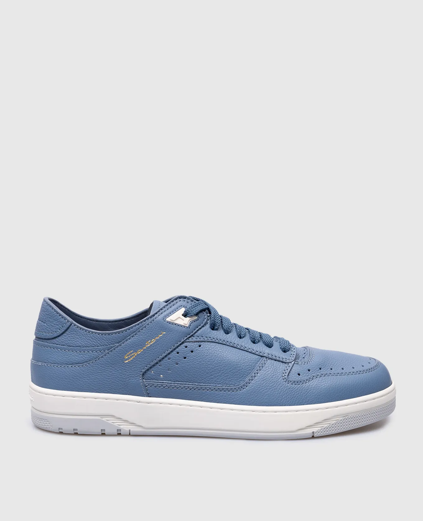 Santoni Sneak-Air Blue Leather Sneakers