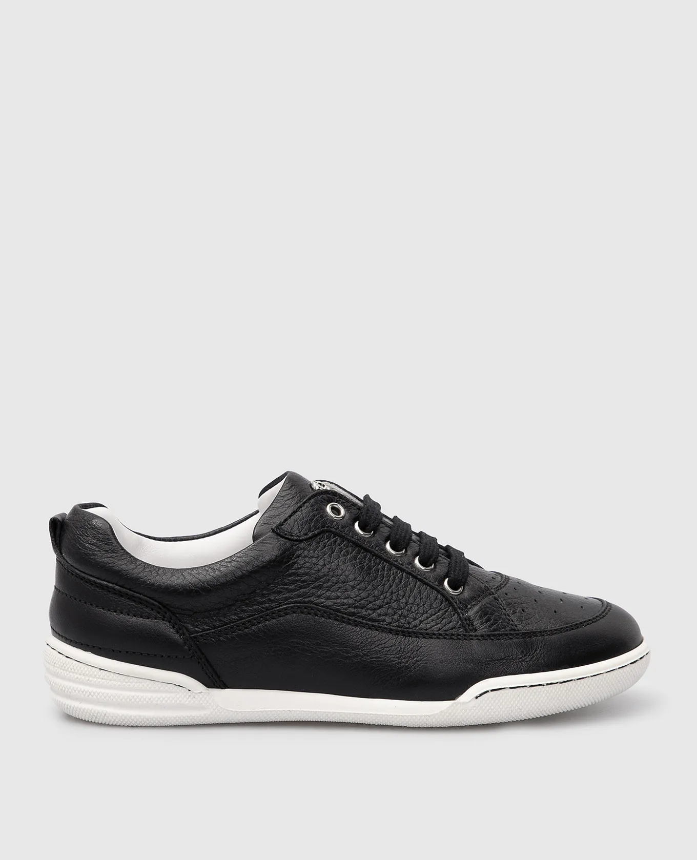 Stefano Ricci Kids black leather sneakers