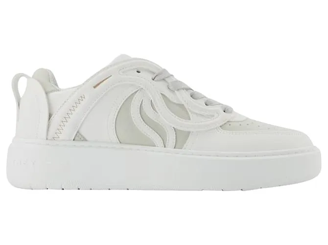 Stella Mc Cartney Zapatillas S-Wave - Stella Mccartney - Hielo - Cuero Vegano Blanco 