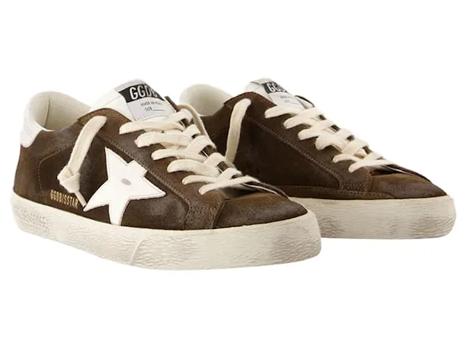 Super Star Sneakers - Golden Goose Deluxe Brand - Cuero - Marrón Castaño 