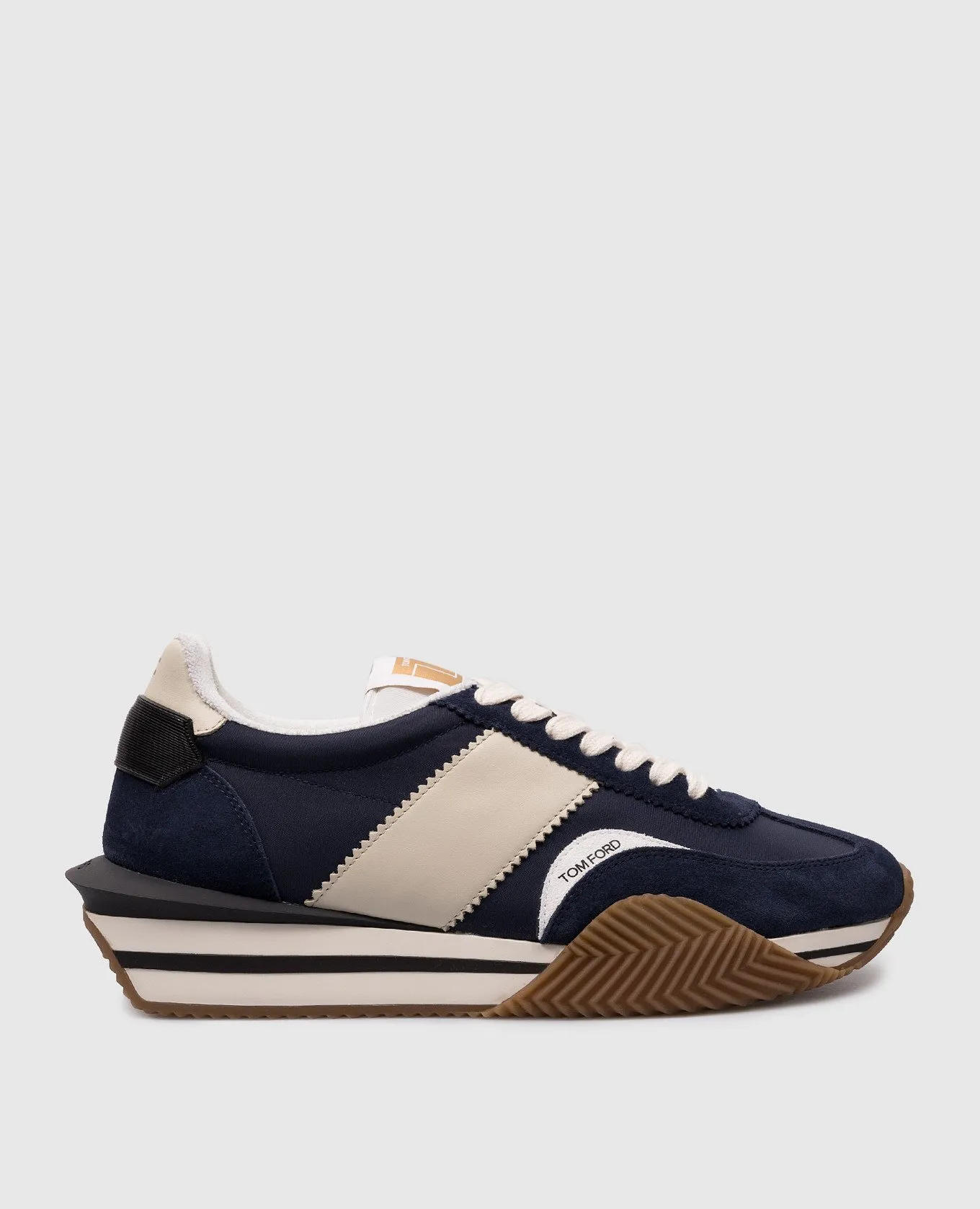 Tom Ford JAMES blue combo sneakers with logo