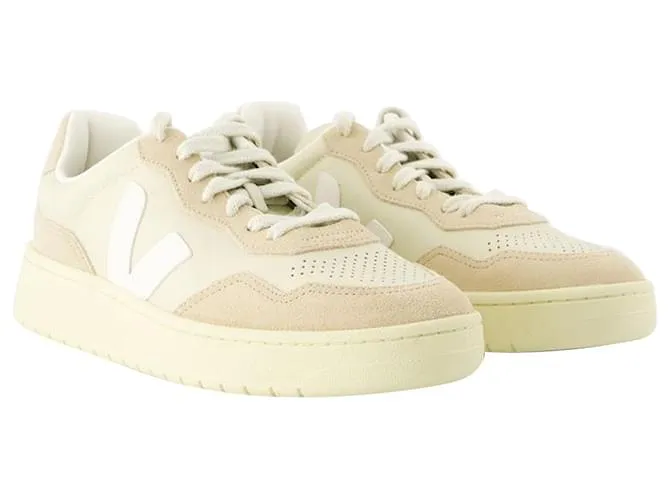 V-90 Zapatillas - Veja - Piel - Beige Castaño 