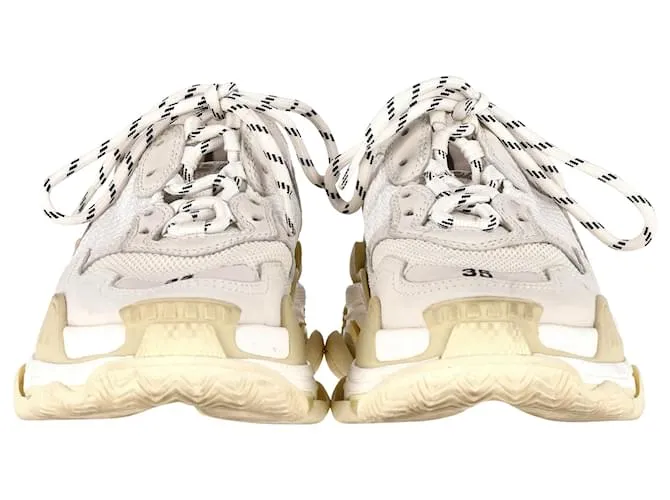 Zapatillas Balenciaga Triple S en Poliéster Crema Blanco Crudo 