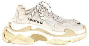 Zapatillas Balenciaga Triple S en Poliéster Crema Blanco Crudo 