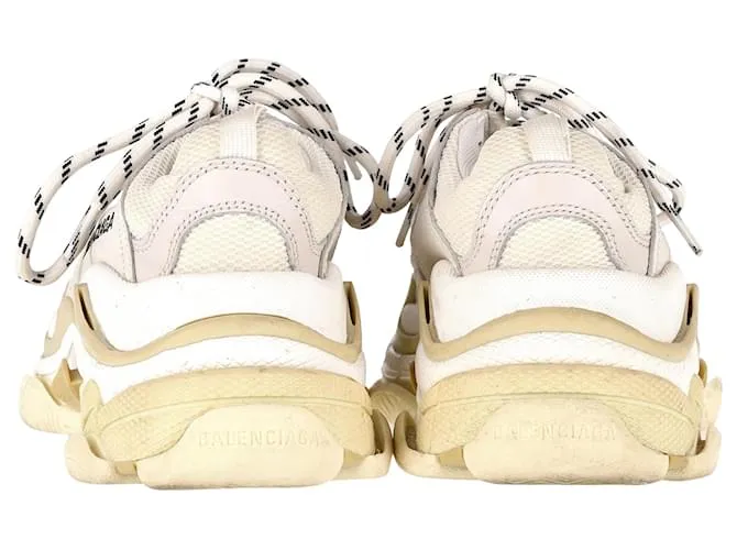 Zapatillas Balenciaga Triple S en Poliéster Crema Blanco Crudo 