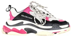 Zapatillas Balenciaga Triple S en Rosa/Blanquecino/Poliuretano negro 