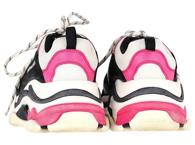 Zapatillas Balenciaga Triple S en Rosa/Blanquecino/Poliuretano negro 