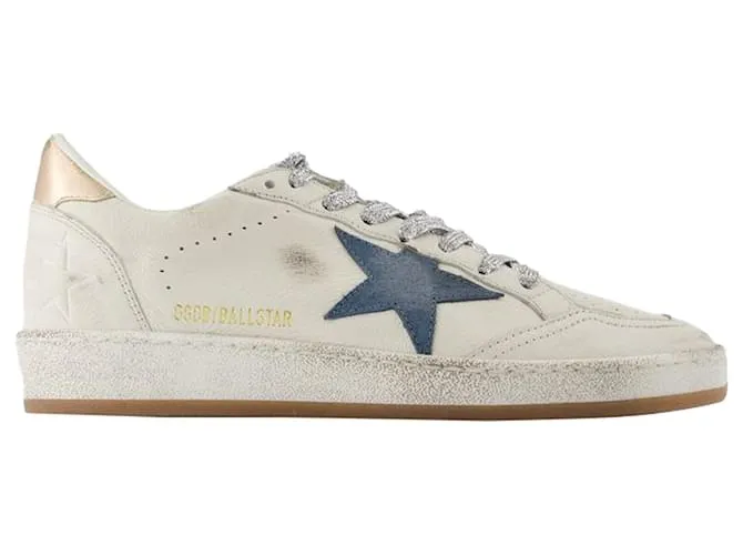 Zapatillas Ballstar - Golden Goose Deluxe Brand - Cuero - Blanco 