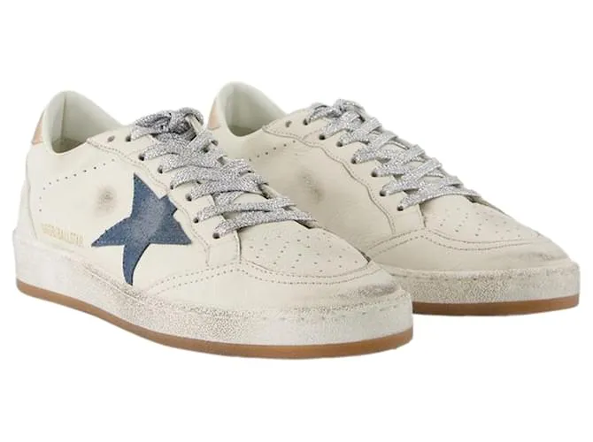 Zapatillas Ballstar - Golden Goose Deluxe Brand - Cuero - Blanco 