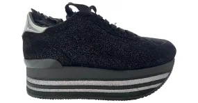 Zapatillas Hogan Plataforma Gris Negro 