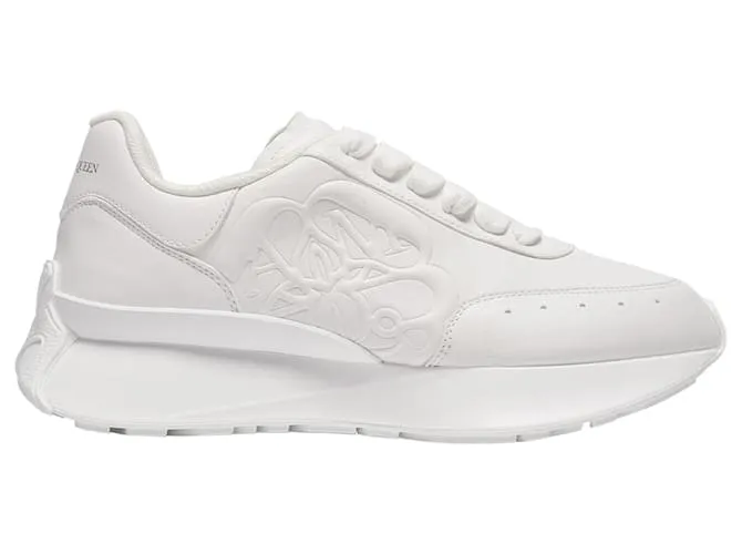 Zapatillas Oversize - Alexander Mcqueen - Blanco - Cuero 