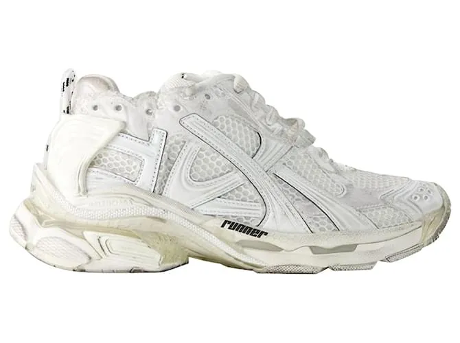 Zapatillas Runner - Balenciaga - Malla - Blanco 