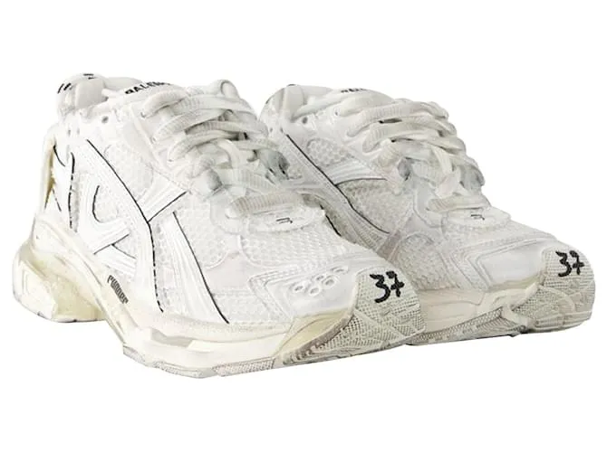 Zapatillas Runner - Balenciaga - Malla - Blanco 