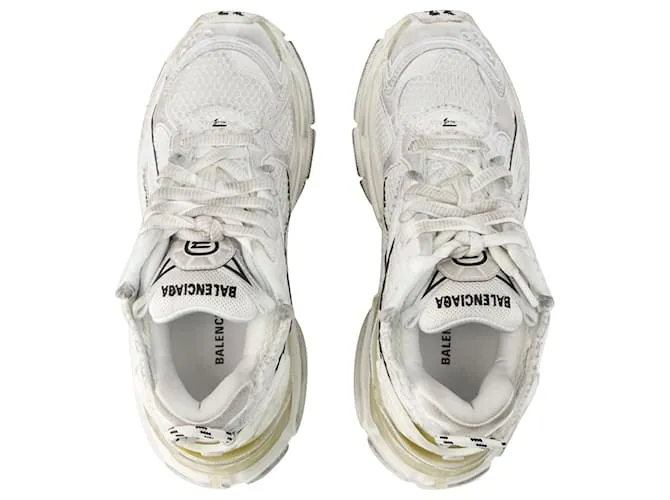 Zapatillas Runner - Balenciaga - Malla - Blanco 