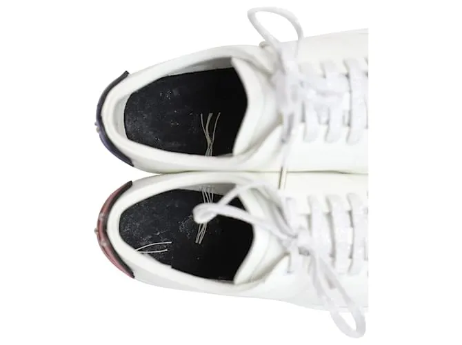 Zapatillas Saint Laurent Lips Classic Court en cuero blanco 