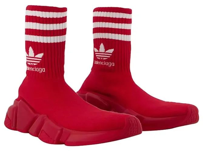 Zapatillas Speed Lt Adidas - Balenciaga - Rojo/Logotipo Blanco Roja 