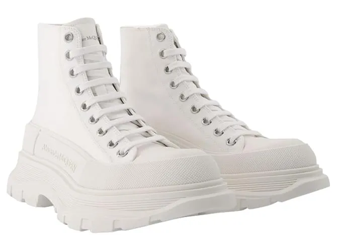 Zapatillas Tread Slick - Alexander Mcqueen - Blanco - Cuero 