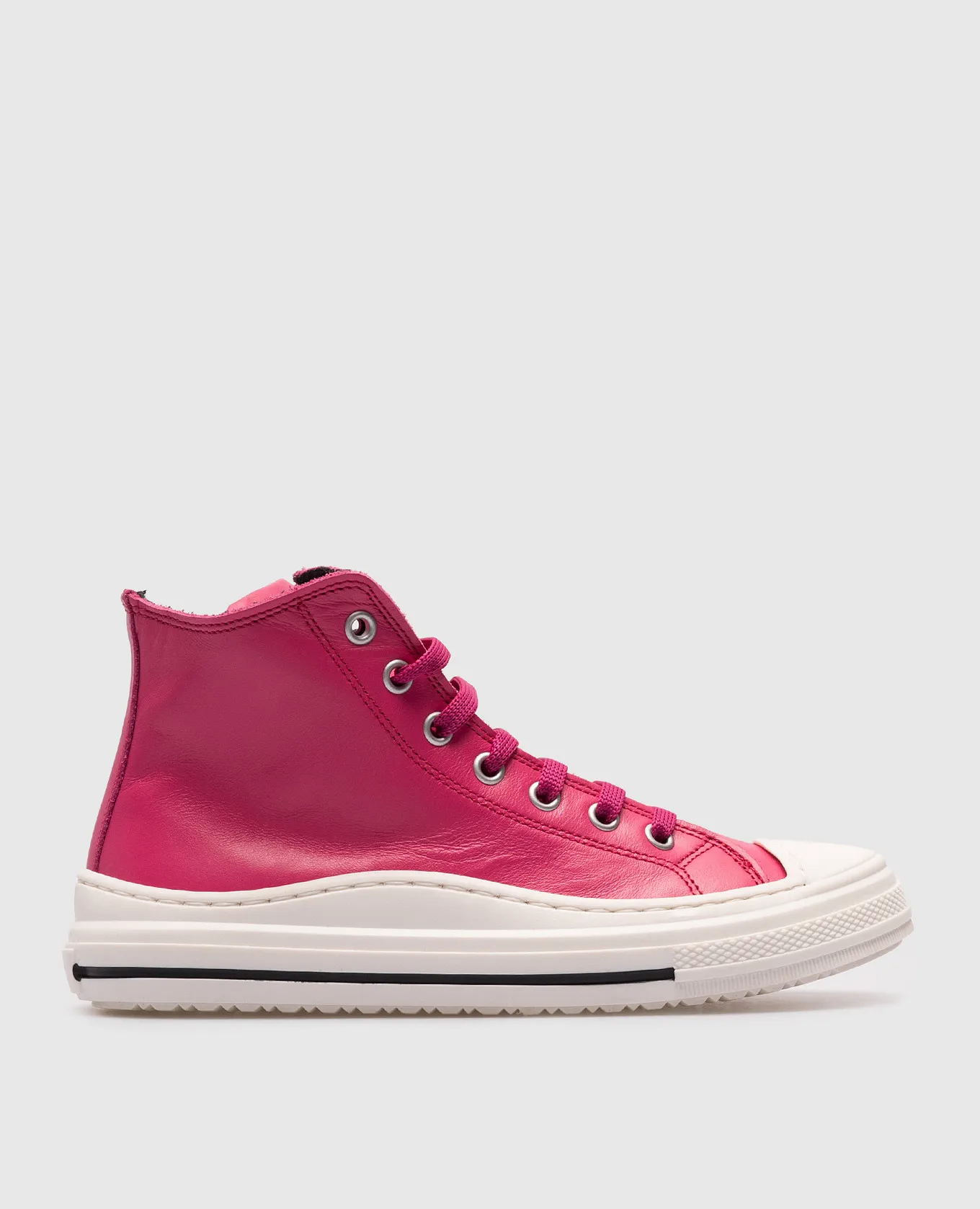 Zecchino D'oro Children's pink leather sneakers